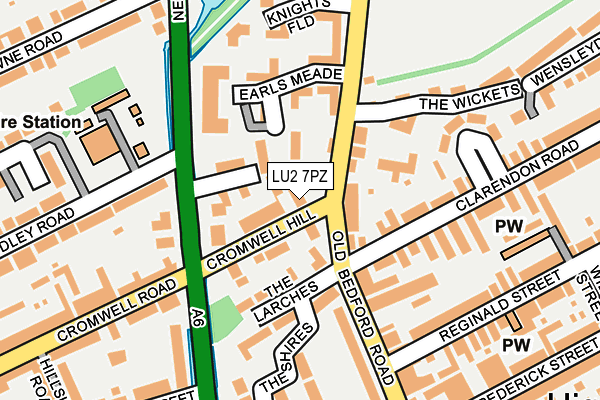 LU2 7PZ map - OS OpenMap – Local (Ordnance Survey)