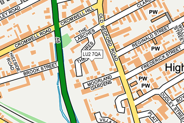 LU2 7QA map - OS OpenMap – Local (Ordnance Survey)