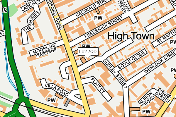 LU2 7QD map - OS OpenMap – Local (Ordnance Survey)