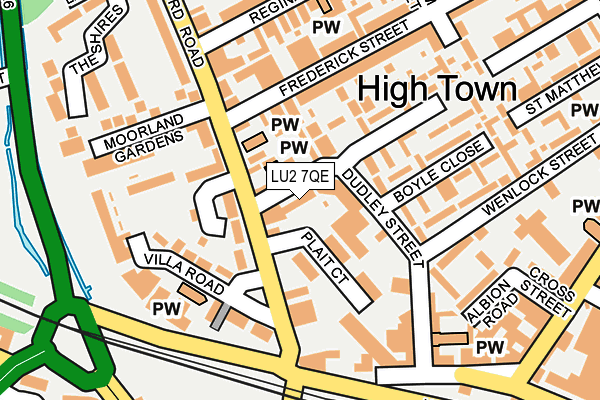 LU2 7QE map - OS OpenMap – Local (Ordnance Survey)