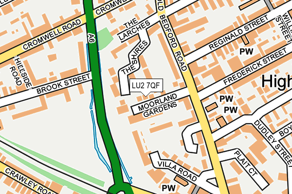 LU2 7QF map - OS OpenMap – Local (Ordnance Survey)