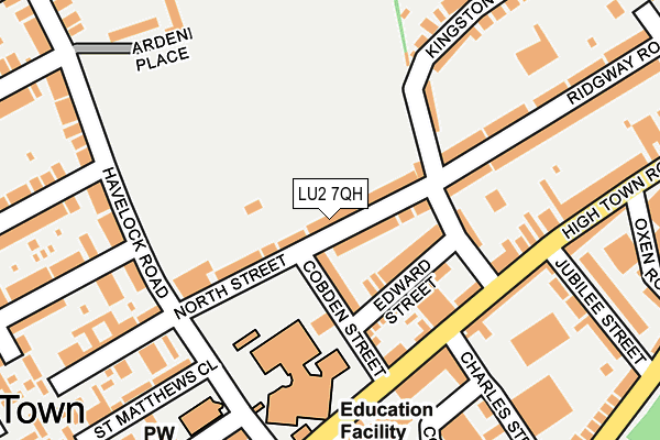 LU2 7QH map - OS OpenMap – Local (Ordnance Survey)