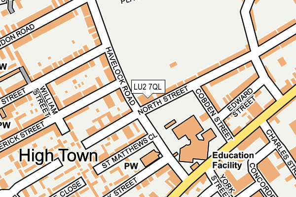 LU2 7QL map - OS OpenMap – Local (Ordnance Survey)