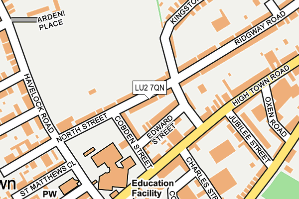 LU2 7QN map - OS OpenMap – Local (Ordnance Survey)