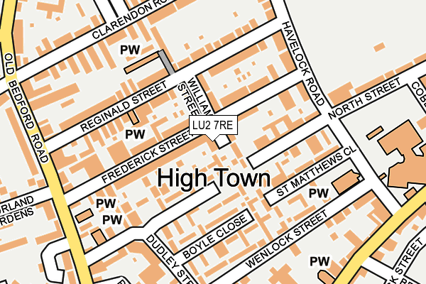 LU2 7RE map - OS OpenMap – Local (Ordnance Survey)