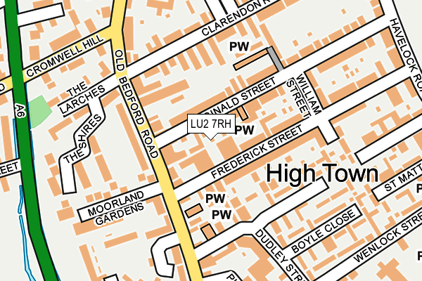 LU2 7RH map - OS OpenMap – Local (Ordnance Survey)