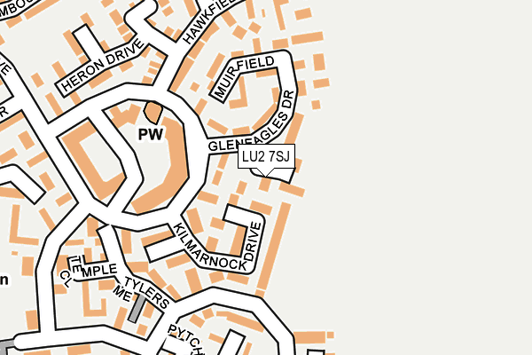 LU2 7SJ map - OS OpenMap – Local (Ordnance Survey)