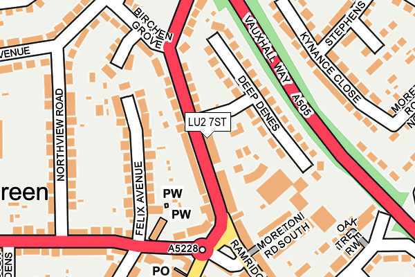 LU2 7ST map - OS OpenMap – Local (Ordnance Survey)