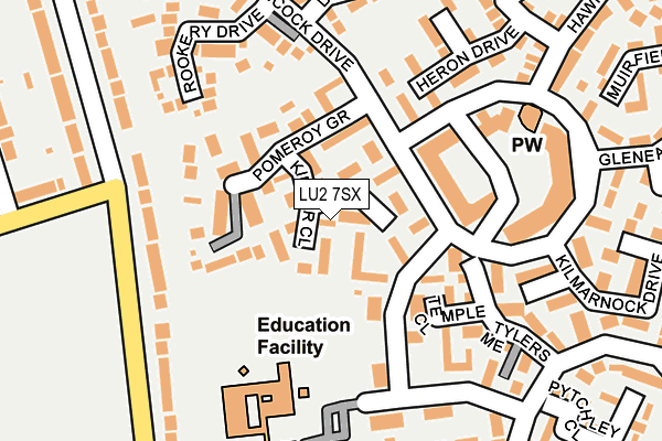 LU2 7SX map - OS OpenMap – Local (Ordnance Survey)