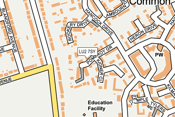 LU2 7SY map - OS OpenMap – Local (Ordnance Survey)