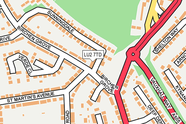 LU2 7TD map - OS OpenMap – Local (Ordnance Survey)