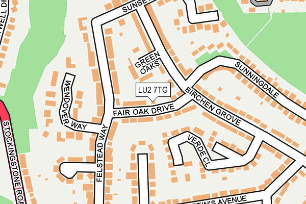 LU2 7TG map - OS OpenMap – Local (Ordnance Survey)