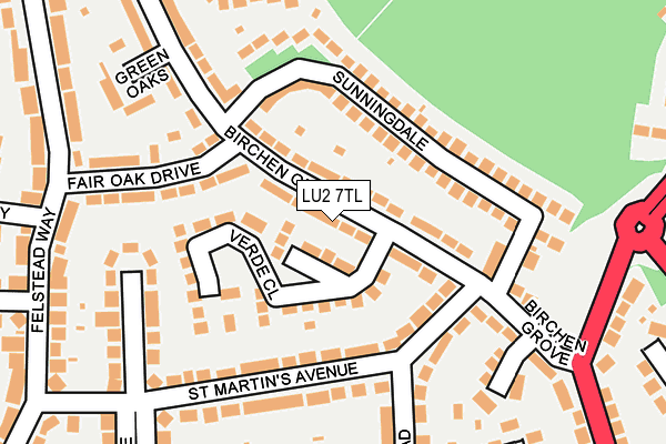 LU2 7TL map - OS OpenMap – Local (Ordnance Survey)