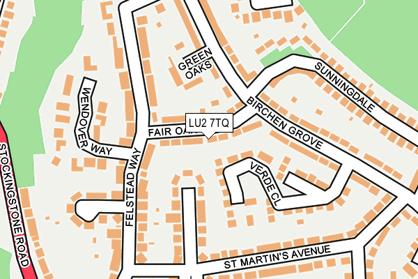LU2 7TQ map - OS OpenMap – Local (Ordnance Survey)