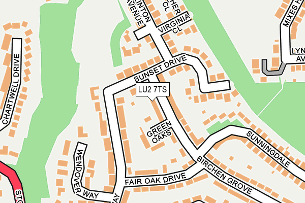 LU2 7TS map - OS OpenMap – Local (Ordnance Survey)