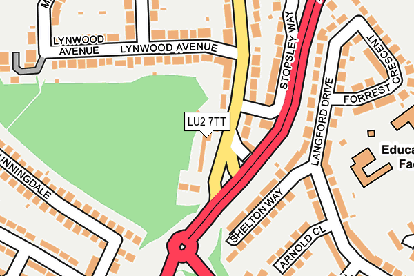 LU2 7TT map - OS OpenMap – Local (Ordnance Survey)