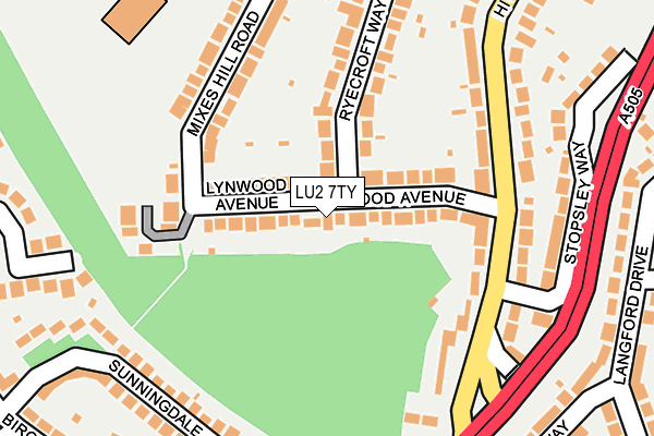 LU2 7TY map - OS OpenMap – Local (Ordnance Survey)