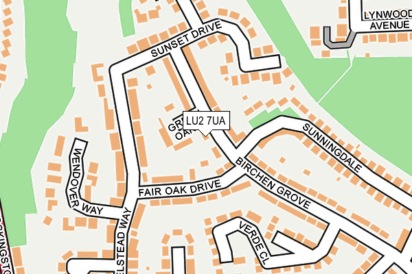 LU2 7UA map - OS OpenMap – Local (Ordnance Survey)