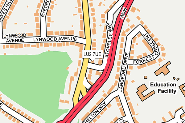 LU2 7UE map - OS OpenMap – Local (Ordnance Survey)