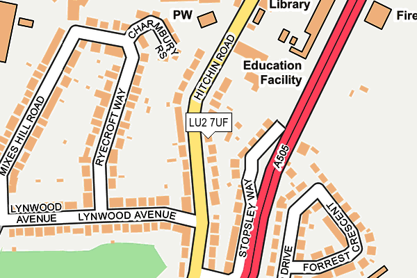 LU2 7UF map - OS OpenMap – Local (Ordnance Survey)