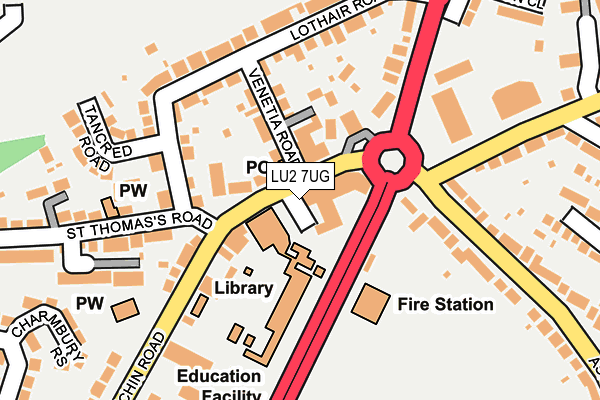 LU2 7UG map - OS OpenMap – Local (Ordnance Survey)