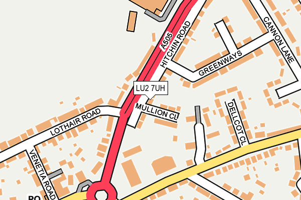 LU2 7UH map - OS OpenMap – Local (Ordnance Survey)