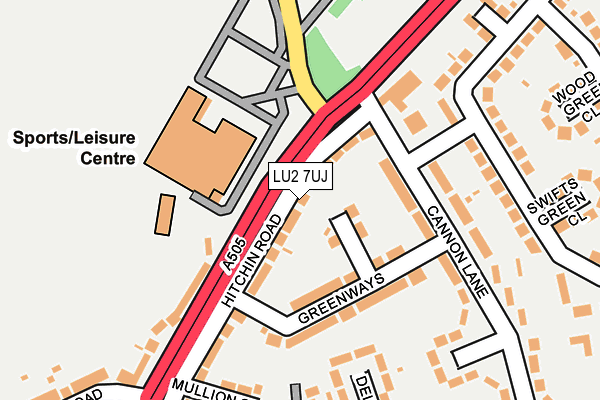 LU2 7UJ map - OS OpenMap – Local (Ordnance Survey)