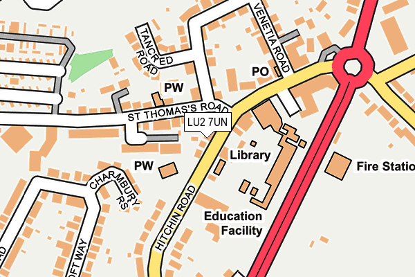 LU2 7UN map - OS OpenMap – Local (Ordnance Survey)