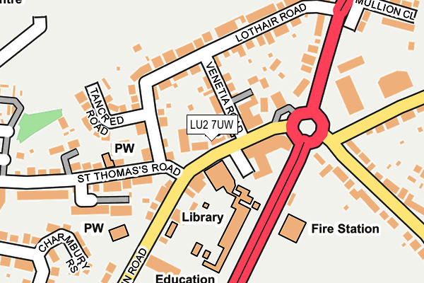 LU2 7UW map - OS OpenMap – Local (Ordnance Survey)