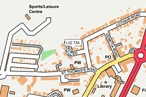 LU2 7XA map - OS OpenMap – Local (Ordnance Survey)