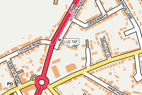 LU2 7XF map - OS OpenMap – Local (Ordnance Survey)