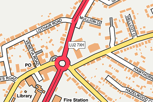 LU2 7XH map - OS OpenMap – Local (Ordnance Survey)