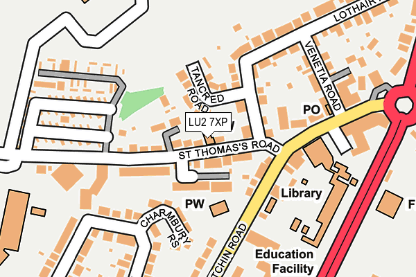 LU2 7XP map - OS OpenMap – Local (Ordnance Survey)