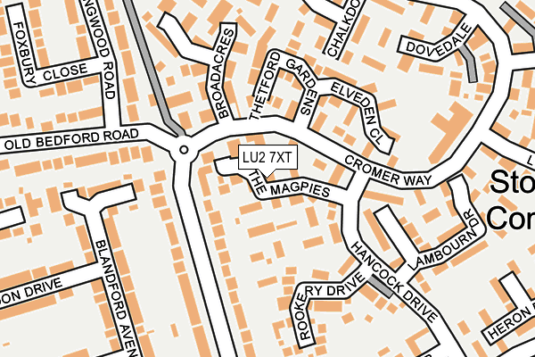 LU2 7XT map - OS OpenMap – Local (Ordnance Survey)