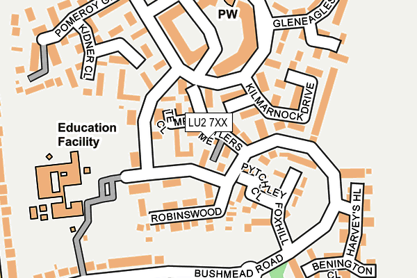 LU2 7XX map - OS OpenMap – Local (Ordnance Survey)