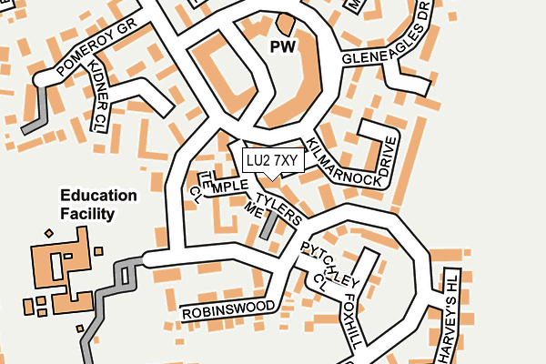 LU2 7XY map - OS OpenMap – Local (Ordnance Survey)