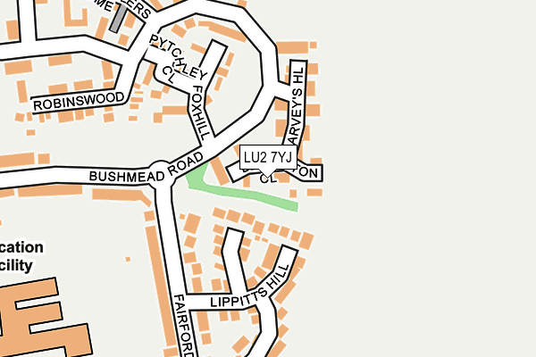 LU2 7YJ map - OS OpenMap – Local (Ordnance Survey)