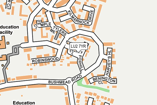 LU2 7YR map - OS OpenMap – Local (Ordnance Survey)