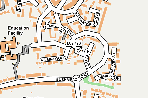 LU2 7YS map - OS OpenMap – Local (Ordnance Survey)