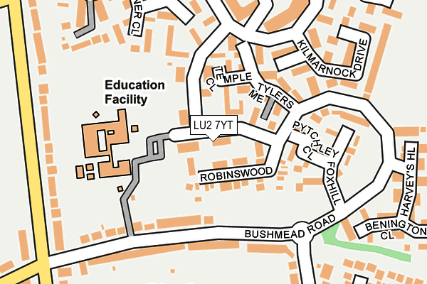 LU2 7YT map - OS OpenMap – Local (Ordnance Survey)