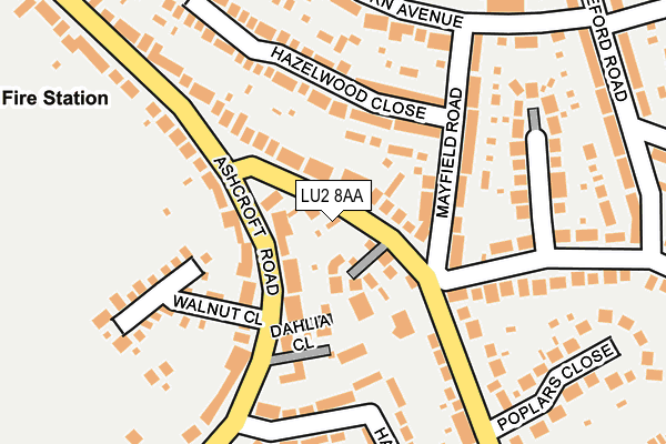 LU2 8AA map - OS OpenMap – Local (Ordnance Survey)