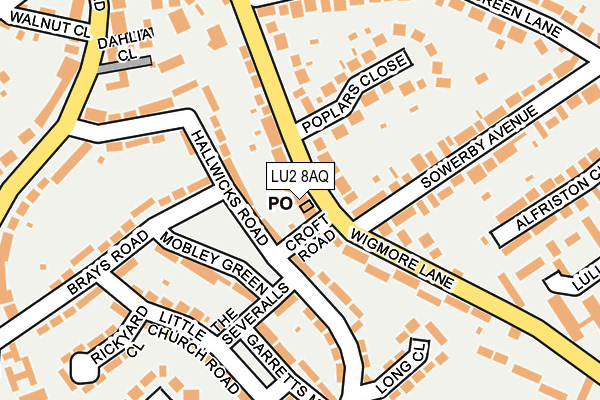 LU2 8AQ map - OS OpenMap – Local (Ordnance Survey)