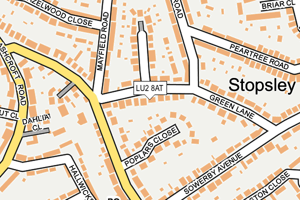 LU2 8AT map - OS OpenMap – Local (Ordnance Survey)