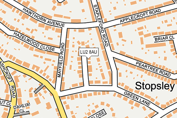 LU2 8AU map - OS OpenMap – Local (Ordnance Survey)