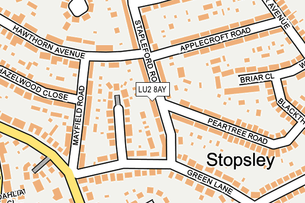 LU2 8AY map - OS OpenMap – Local (Ordnance Survey)