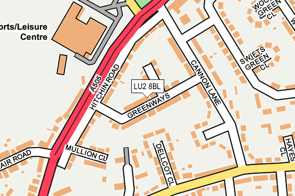 LU2 8BL map - OS OpenMap – Local (Ordnance Survey)