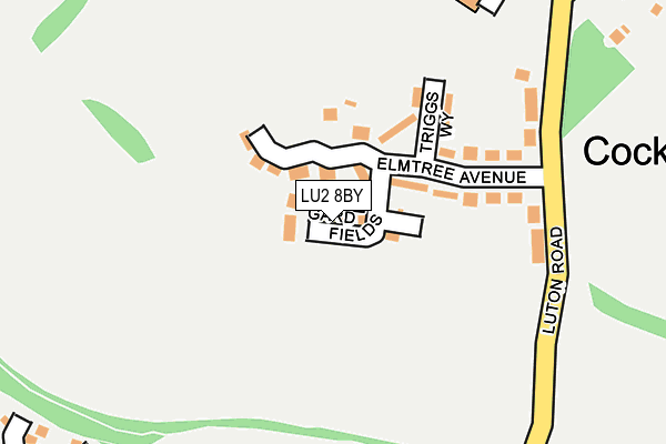 LU2 8BY map - OS OpenMap – Local (Ordnance Survey)