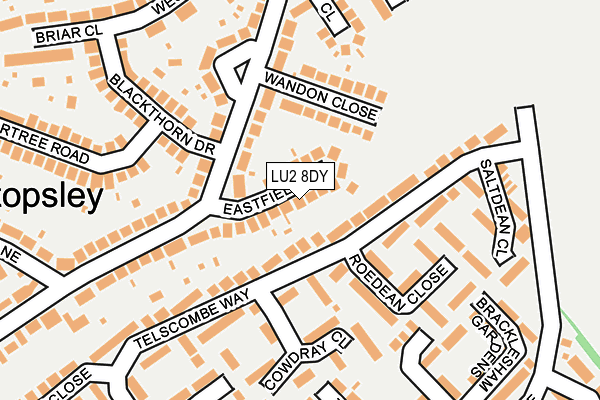 LU2 8DY map - OS OpenMap – Local (Ordnance Survey)