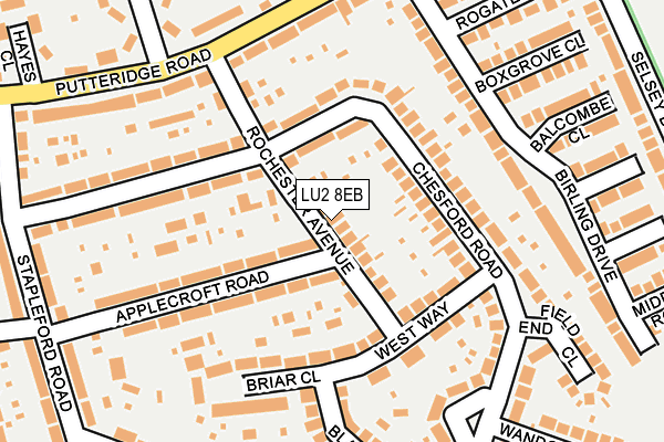 LU2 8EB map - OS OpenMap – Local (Ordnance Survey)