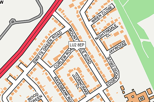 LU2 8EP map - OS OpenMap – Local (Ordnance Survey)